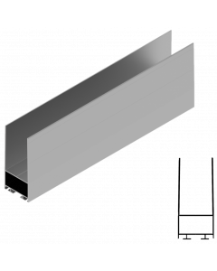 U-Profiel 40mm ALU gelijkzijdig 100-100 ANO L=6.100 (48x)