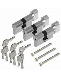 Halve Euro Knopcilinder EPC 60 mm 30-30 mm gelijksluitend 