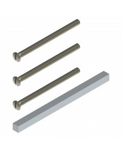 Bevestigingsset doorlopende stift tbv kruk 80mm