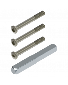 Bevestigingsset doorlopende stift Paniekslot E tbv kruk 40mm