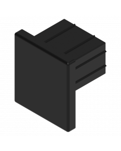 PVC afdekkapje waterlijst zwart LLC 16.3x14.8mm