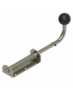Schuifgrendel zwarte knop RVS