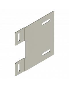 Railplaat 150x155x2 mm RVS