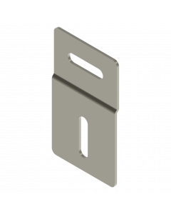 Railplaat 60x103x2 mm RVS