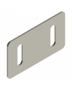 Railplaat  50x90x2 mm RVS