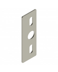 Railplaat schuifgrendel RVS