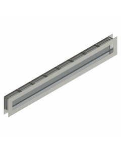 Venster rechthoekig schroef 980x140 mm SATIN Pro-Tec RVS