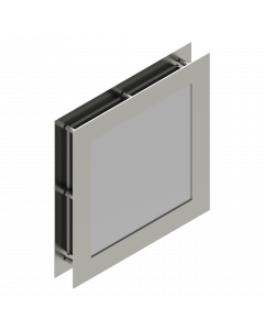 Venster vierkant schroef 310x310 mm SATIN Pro-Tec RVS