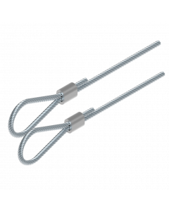 Staalkabel set 3 mm zonder puntkous met eindpersklem voor G160 L=2960 mm