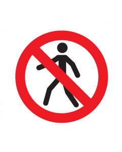 Verboden toegang voor voetgangers sticker