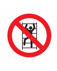 Klimmen verboden sticker