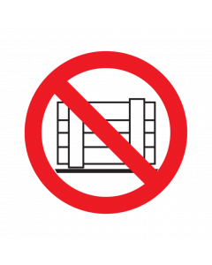 Obstakels plaatsen verboden sticker