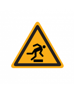 Waarschuwing struikelgevaar sticker