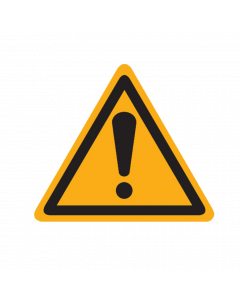 Algemene waarschuwing sticker