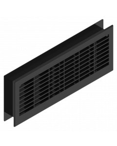 Ventilatierooster afsluitbaar 344x138 mm zwart