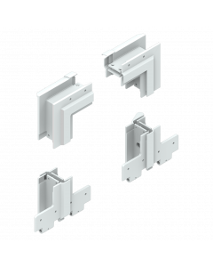 LDSC Scharnierenset, top sektie DIN L RAL 9016
