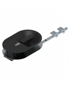 Cilinderslot ovaal 80 mm compleet zwart