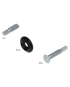 Montageset residentieel voor staal-aluminium